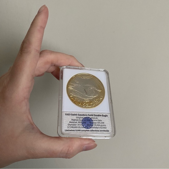 1933 Saint-Gaudens Gold Double Eagle Platinum-Accented Replica Archival Collec - Picture 9 of 16